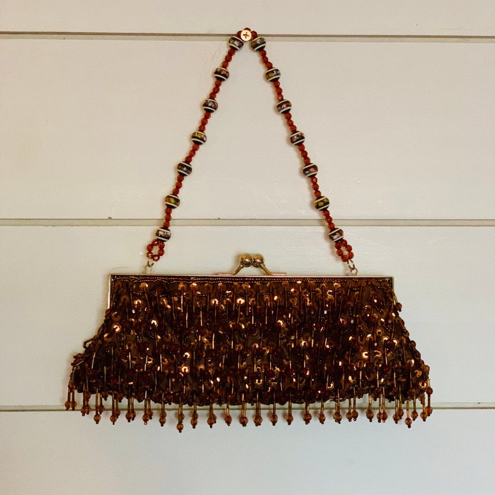 NWOT Hand Beaded Clutch/Handbag/Crossbody Bag